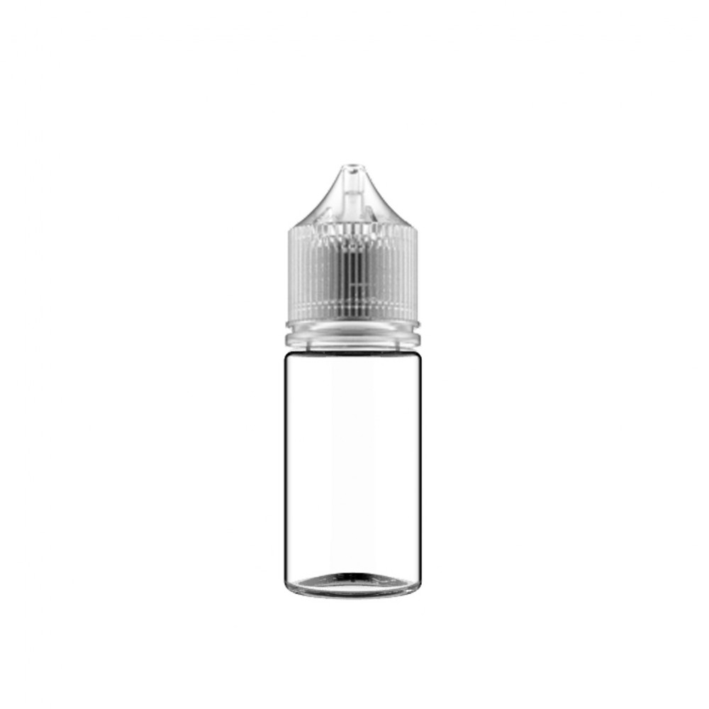 FLACONE VUOTO 30ML IN PLASTICA TRASPARENTE - Completo di tappo Trasparente e sotto tappo FLACONE VUOTO 30ML IN PLASTICA TRASPARENTE - Completo di tappo Trasparente e sotto tappo