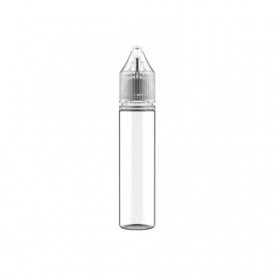 FLACONE VUOTO 20ML IN PLASTICA TRASPARENTE - Completo di tappo Trasparente e sotto tappo