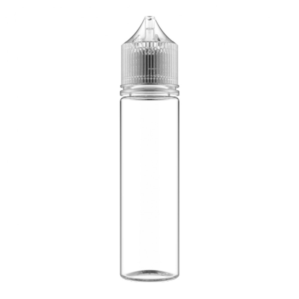 FLACONE VUOTO 60ML IN PLASTICA TRASPARENTE - Completo di tappo Trasparente e sotto tappo FLACONE VUOTO 60ML IN PLASTICA TRASPARENTE - Completo di tappo Trasparente e sotto tappo